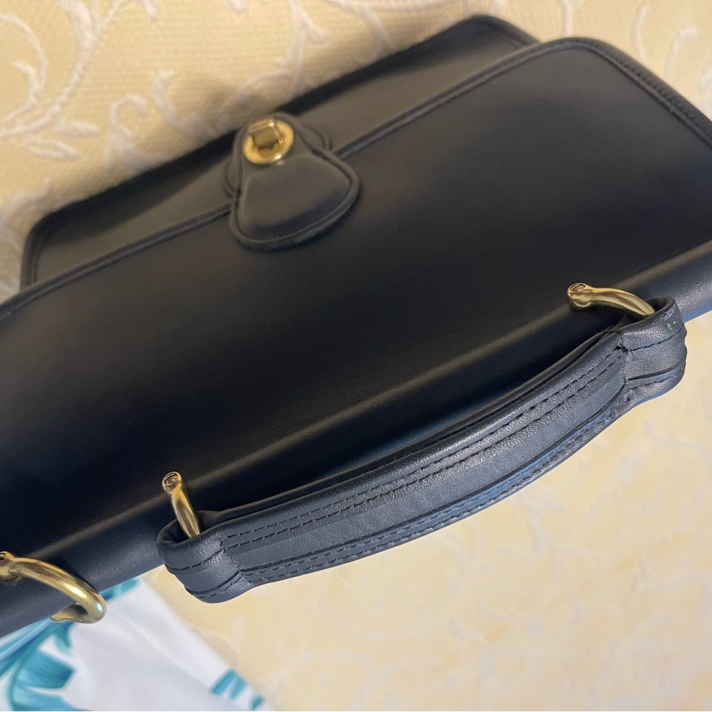Rare Vintage 1993 Coach‎ Willis Bag Purse Satchel Navy - Picture 9 of 16